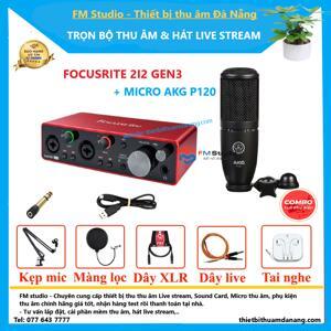 Bộ thu âm Focusrite 2i2 Gen3 + Micro AKG P120