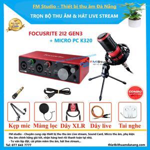 Bộ thu âm Focusrite 2i2 Gen3 + Micro Takstar PC K320