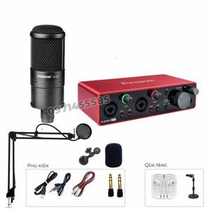 Bộ thu âm Focusrite 2i2 Gen3 + Micro Takstar SM8B