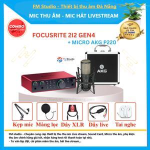 Bộ thu âm Focusrite 2i2 Gen3 + Micro AKG P220