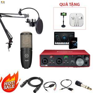 Bộ thu âm Focusrite 2i2 Gen3 + Micro AKG P220