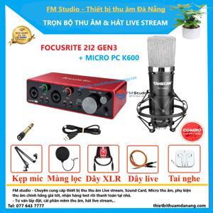 Bộ thu âm Focusrite 2i2 Gen3 + Micro Takstar PC K600