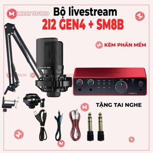 Bộ thu âm Focusrite 2i2 Gen3 + Micro Takstar SM8B