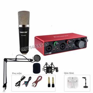 Bộ thu âm Focusrite 2i2 Gen3 + Micro Takstar PC K600