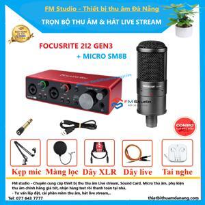 Bộ thu âm Focusrite 2i2 Gen3 + Micro Takstar SM8B