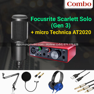 Bộ thu âm Focusrite Solo Gen 3 +  Micro Technica AT2020