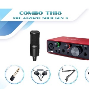 Bộ thu âm Focusrite Solo Gen 3 +  Micro Technica AT2020