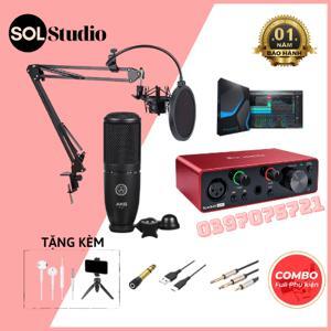 Bộ thu âm Focusrite Solo Gen 3 +  Micro AKG P120