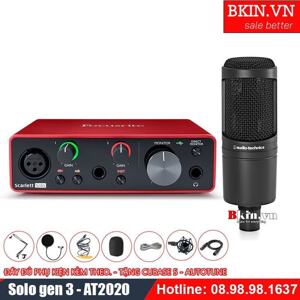 Bộ thu âm Focusrite Solo Gen 3 +  Micro Technica AT2020