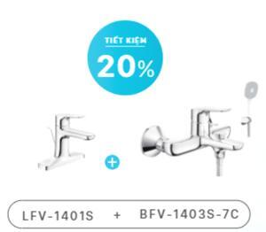 Combo vòi chậu LFV - 1401S + sen tắm BFV - 1403S - 7C