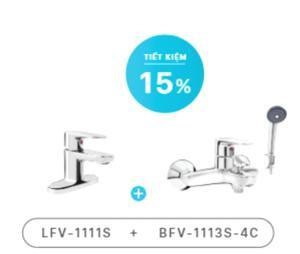 Combo vòi chậu + sen tắm Inax LFV-1111S+BFV-1113S-4C