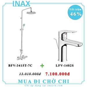 Combo Vòi chậu + Sen tắm LFV-1402S + BFV-3415T-7C