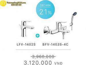 Combo vòi sen tắm inax BFV-1403S-4C + LFV-1402S