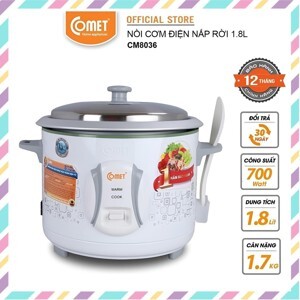 Nồi cơm điện Comet CM8021 - Nồi cơ, 1.8 lít, 700W