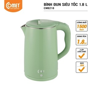 Bình - Ấm đun nước siêu tốc Comet CM8218 (CM-8218) - 1.8 lít, 1500W