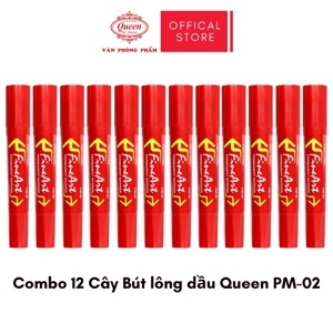 Compo 12 Cây Bút lông dầu Queen PM-02 (màu hồng)