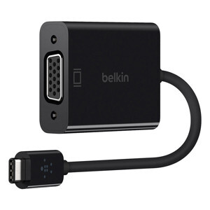 Cổng chuyển 3.0 USB-C to VGA Belkin F2CU037btBLK 15cm