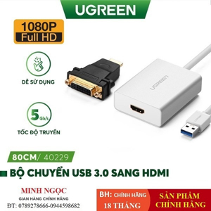 Cổng chuyển đổi USB 3.0 to HDMI Ugreen 40229