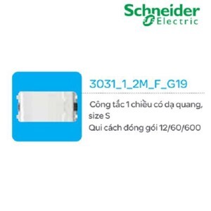 Công tắc 1 chiều có dạ quang Schneider 3031_1_2M_F_G19