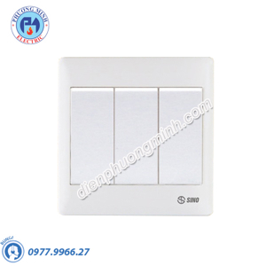 Công tắc ba 1 chiều phím lớn Sino S983D1