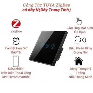 Công tắc cảm ứng Tuya zigbee hình vuông