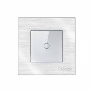 Công tắc đèn Wifi mặt nhôm 1 nút Goman GM-W1G86-221S/B/G