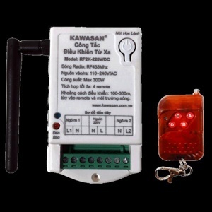 Công tắc điều khiển từ xa 2 kênh Kawasan RF2K-220V-RM01B