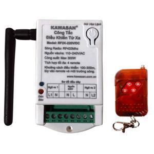 Công tắc điều khiển từ xa 2 kênh Kawasan RF2K-220V-RM01B