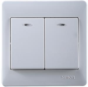 Công tắc đôi 1 chiều có đèn led 51021BD