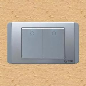 Công tắc đôi 2 chiều Sino S68DGM2A