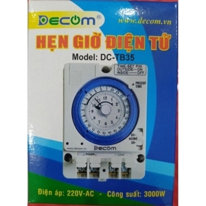 Công tắc hẹn giờ điện cơ có pin dự phòng Decom DC-TB35