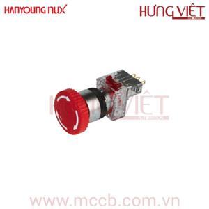 Công tắc khẩn không đèn viền nhôm - Φ16 Hanyoung DRE-RR1R