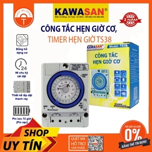 Công tắc thời gian gắn tường, tủ điện, hộp CB dạng cơ Kawa TS38