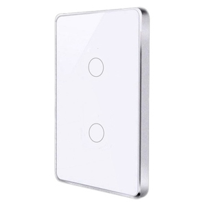 Công tắc thông minh cảm ứng 2 nút viền kim loại SmartZ WZ1