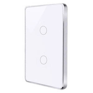 Công tắc thông minh cảm ứng 2 nút viền kim loại SmartZ WZ1