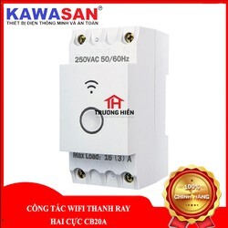 Công tắc thông minh thanh ray Wifi Kawa CB20A