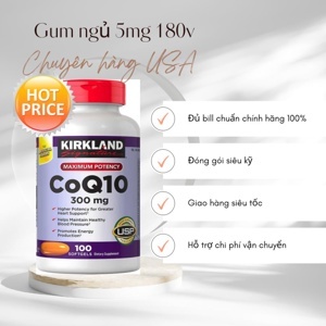 Thuốc bổ tim Kirkland Signature Maximum Potency CoQ10 300mg 100 viên