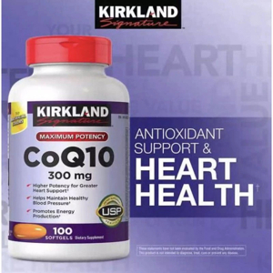 Thuốc bổ tim Kirkland Signature Maximum Potency CoQ10 300mg 100 viên