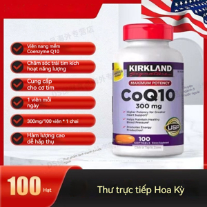 Thuốc bổ tim Kirkland Signature Maximum Potency CoQ10 300mg 100 viên