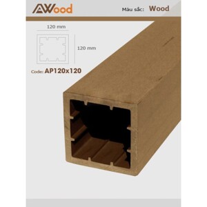 Cột gỗ AWood AP120x120 Coffee