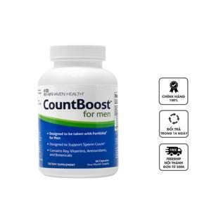 CountBoost for Men: viên giúp gia tăng số lượng tinh trùng và hỗ trợ điều trị bệnh vô sinh ở nam giới - 69 viên