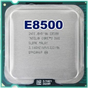 CPU E8500-Core 2- 3.16Ghz, 6MB L2 Cache, 1333MHz FSB