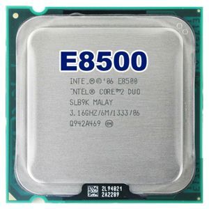 CPU E8500-Core 2- 3.16Ghz, 6MB L2 Cache, 1333MHz FSB