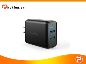 Củ sạc Anker 2 cổng PowerPort 2 (Quick Charge 3.0)