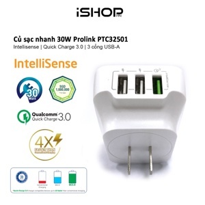 Củ sạc di động 3 cổng Prolink PTC32501