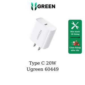 Củ sạc nhanh 18W chuẩn USB-C PD hỗ trợ QC 4.0 Ugreen 60449