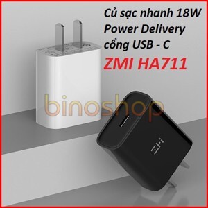 Củ sạc nhanh Xiaomi Zmi chuẩn PD Type C HA711 18W