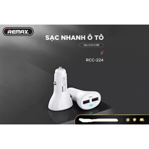 Củ sạc ô tô 2USB Remax RCC 224