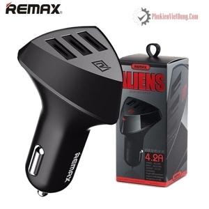 Củ sạc ô tô 3 cổng USB 4.2A Remax Aliens RCC304