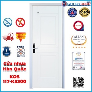 Cửa nhựa giả gỗ ABS Hàn Quốc KOS 117